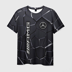 Футболка мужская Mercedes AMG 3D плиты, цвет: 3D-принт