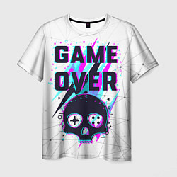 Мужская футболка Game OVER - NEON 3D