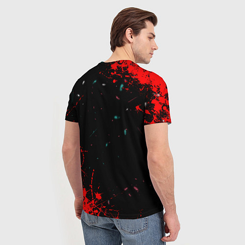 Мужская футболка Игра в кальмара брызги крови / 3D-принт – фото 4