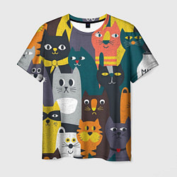 Мужская футболка Крутые коты