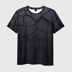 Мужская футболка Карбоновые 3D плиты 3Д плиты геометрия
