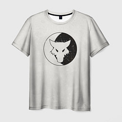 Мужская футболка Лунные волки ранний лого цвет легиона