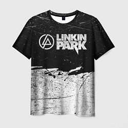 Мужская футболка Линкин Парк Лого Рок ЧБ Linkin Park Rock