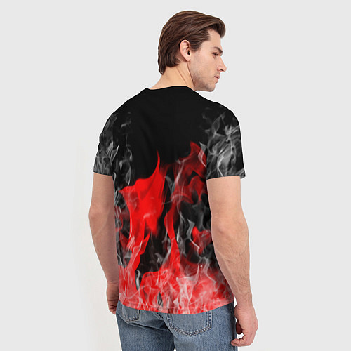 Мужская футболка Чёрный клевер: Пламя / 3D-принт – фото 4