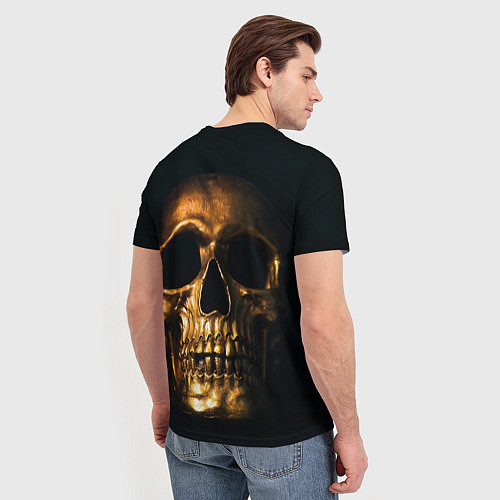 Мужская футболка Gold Skull / 3D-принт – фото 4