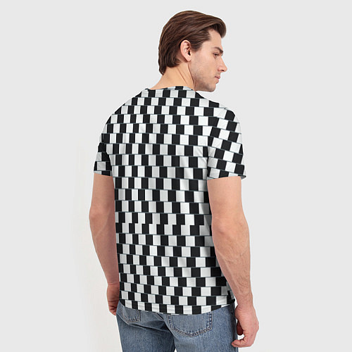 Мужская футболка Шахматная Иллюзия Искажения / 3D-принт – фото 4