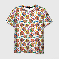 Мужская футболка Родезийский Риджбек красочный дизайн