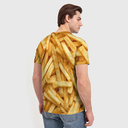 Мужская футболка Картошка фриФастфуд / 3D-принт – фото 4