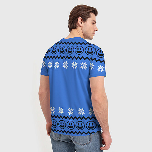 Мужская футболка Свитер смайл / 3D-принт – фото 4