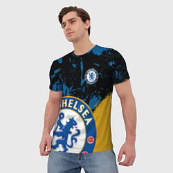 Футболка мужская ЧЕЛСИ CHELSEA GOLDEN LOGO, цвет: 3D-принт — фото 2