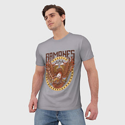 Футболка мужская Ramones Eagle, цвет: 3D-принт — фото 2