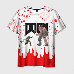 Мужская футболка Doomguy vs Cyberdemon спина