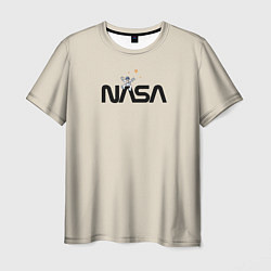 Футболка мужская NASA Космос - космонавт, цвет: 3D-принт