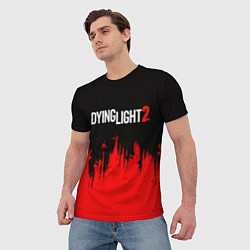 Футболка мужская DYING LIGHT RED ALERT ZOMBIE, цвет: 3D-принт — фото 2