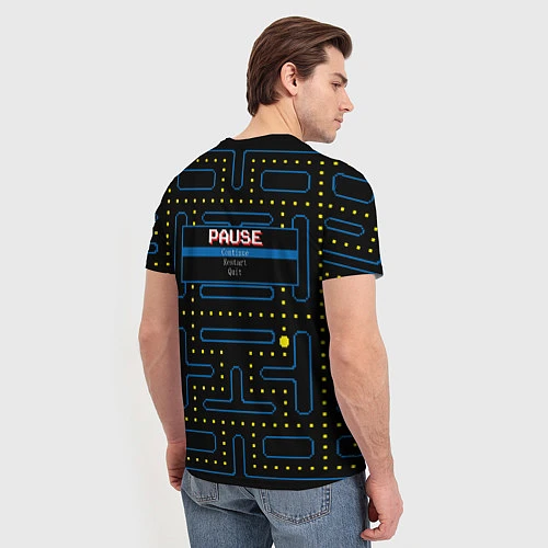 Мужская футболка Пиксельный Пакман / 3D-принт – фото 4