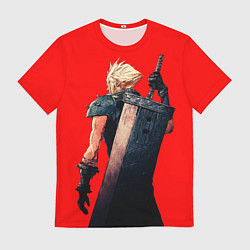 Мужская футболка Клауд С мечом final fantasy