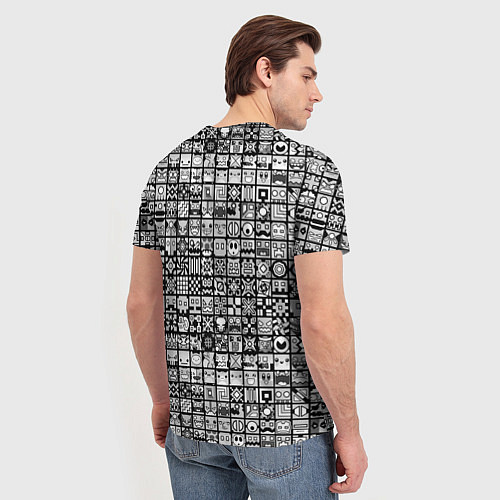 Мужская футболка Геометри Даш паттерн Geometry Dash / 3D-принт – фото 4