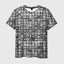 Мужская футболка Geometry Dash: BW Pattern