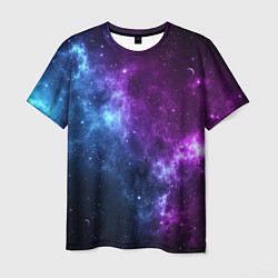 Футболка мужская NEON GALAXY НЕОНОВЫЙ КОСМОС, цвет: 3D-принт
