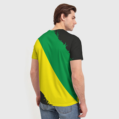 Мужская футболка JDM GREEN YELLOW LOGO / 3D-принт – фото 4