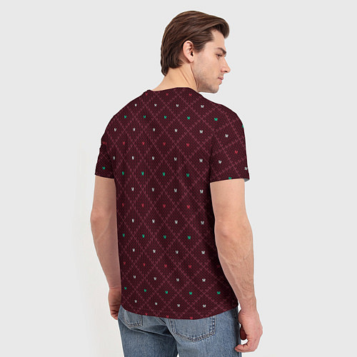 Мужская футболка Knitted Texture / 3D-принт – фото 4