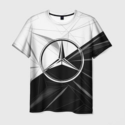 Мужская футболка MERCEDES-BENZ МЕРСЕДЕС-БЕНЗ BLACK AND WHITE