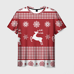 Мужская футболка Узор с оленями