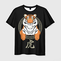Мужская футболка Тигр в рамке