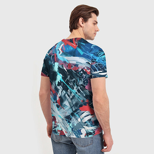Мужская футболка Abstraction design pattern / 3D-принт – фото 4