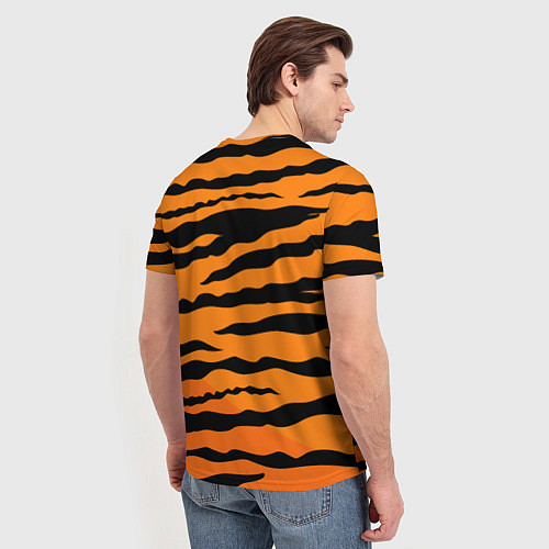 Мужская футболка Тигр фурри на стиле / 3D-принт – фото 4