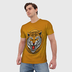 Футболка мужская Голова свирепого тигра, цвет: 3D-принт — фото 2