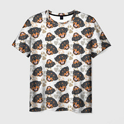 Мужская футболка Собака Ротвейлер Rottweiler