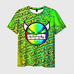 Мужская футболка Geometry Dash: Acid Green
