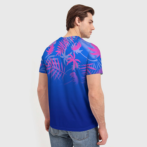 Мужская футболка Poppy Playtime Тропические листья / 3D-принт – фото 4