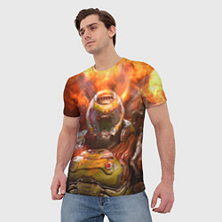 Футболка мужская DoomGuy in Fire Doom, цвет: 3D-принт — фото 2
