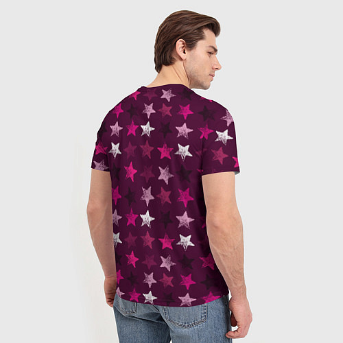 Мужская футболка Бумбокс в космических звездах / 3D-принт – фото 4