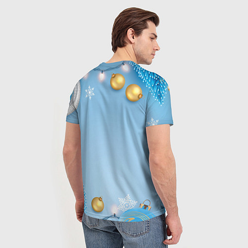 Мужская футболка Тигренок в новогоднем шаре / 3D-принт – фото 4