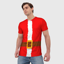 Футболка мужская Шуба Санта Клауса, цвет: 3D-принт — фото 2