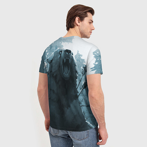 Мужская футболка The Long Dark медведь / 3D-принт – фото 4