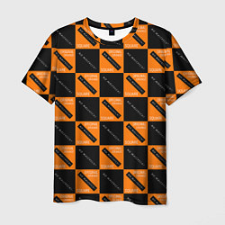 Мужская футболка Black Orange Squares