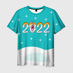 Мужская футболка Надпись 2022 Новый год