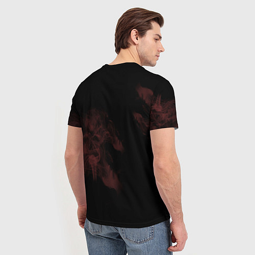 Мужская футболка Череп Красно-черный / 3D-принт – фото 4