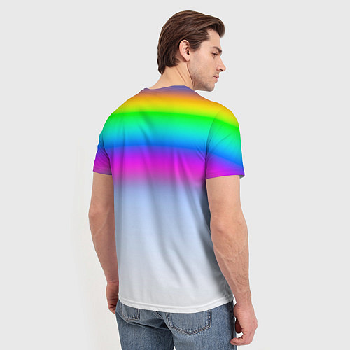 Мужская футболка Луна и Артемис под радугой / 3D-принт – фото 4