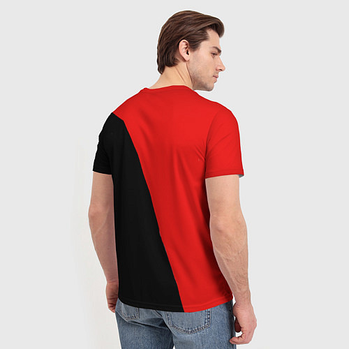 Мужская футболка Микаса в красно черном цвете / 3D-принт – фото 4