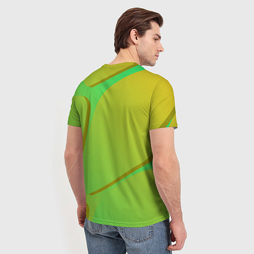 Мужская футболка Градиентная абстракция / 3D-принт – фото 4
