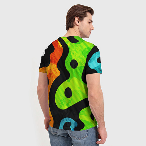 Мужская футболка Пятнистая Абстракция / 3D-принт – фото 4