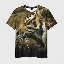 Мужская футболка Зевающий тигр