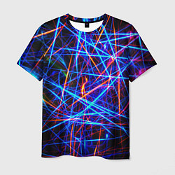 Мужская футболка NEON LINES Glowing Lines Effect