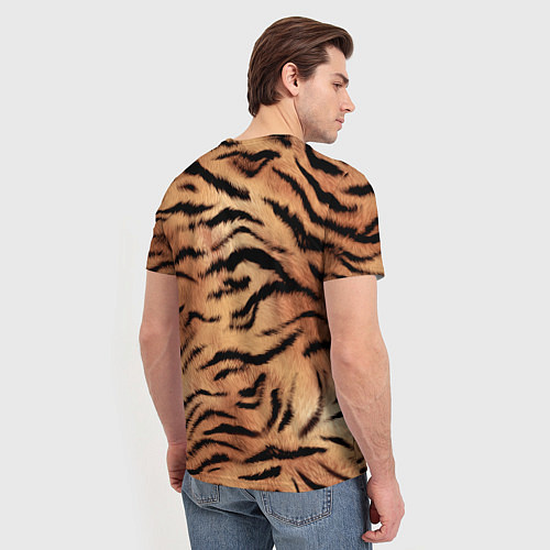 Мужская футболка Шкура тигра текстура / 3D-принт – фото 4