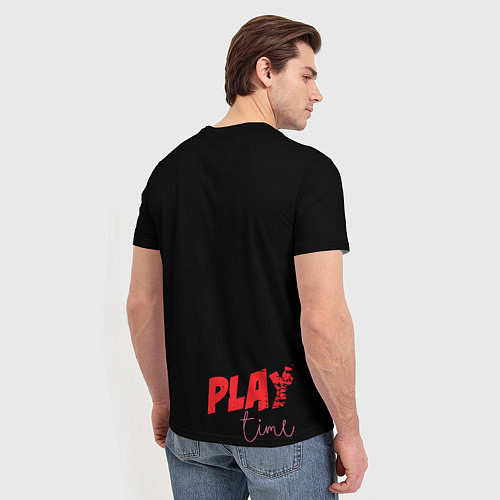 Мужская футболка Розовый Хагги Poppy Playtime / 3D-принт – фото 4